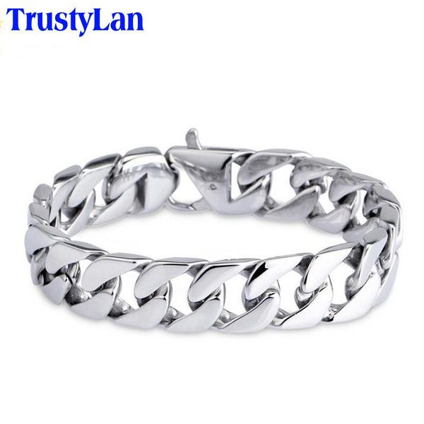 bangle polished 316l stainless steel link chain bracelet men 15mm wide men's bracelets bangles handle fashion male jewelry wholesale, Black
bangle polished 316l stainless steel link chain bracelet men 15mm wide men's bracelets bangles handle fashion male jewelry wholesale, Black