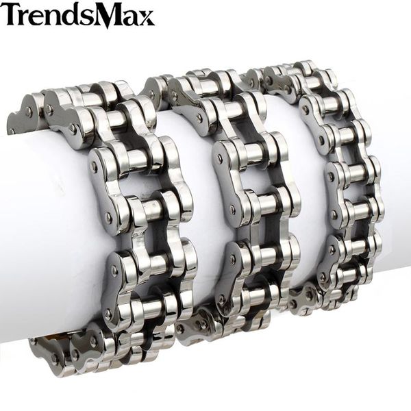 bangle trendsmax bracelet for men 316l stainless steel black biker bicycle link bracelet hiphop men jewelry 14/19/23mm hbm10
bangle trendsmax bracelet for men 316l stainless steel black biker bicycle link bracelet hiphop men jewelry 14/19/23mm hbm10