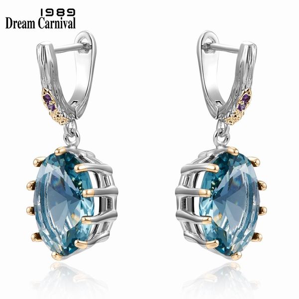 knot dreamcarnival1989 big blue drop earrings for women delicate cut dazzling zircon white gold plated bridal gothic jewelry we4034bl, Silver
knot dreamcarnival1989 big blue drop earrings for women delicate cut dazzling zircon white gold plated bridal gothic jewelry we4034bl, Silver
