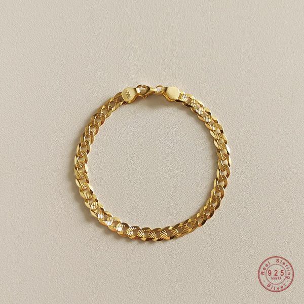 bangle 925 sterling silver european simple thick chain bracelet male punk hip hop 18k gold jewelry accessories boyfriend gift, Black
bangle 925 sterling silver european simple thick chain bracelet male punk hip hop 18k gold jewelry accessories boyfriend gift, Black