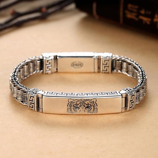bangle new retro tiger bracelet men's trendy personality peace pattern old zodiac bracelet jewelry accessories, Black
bangle new retro tiger bracelet men's trendy personality peace pattern old zodiac bracelet jewelry accessories, Black