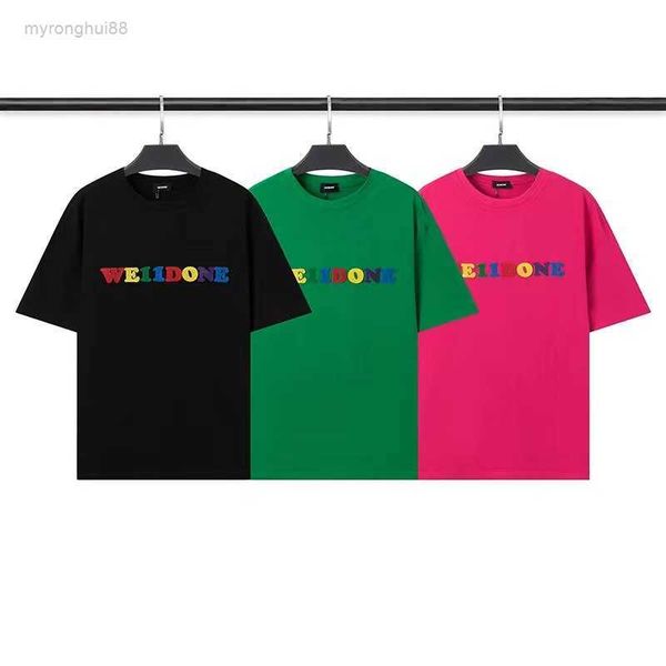 spring/summer new welldone shirt colorful brush letter neck short sleeve batch efam, White;black
spring/summer new welldone shirt colorful brush letter neck short sleeve batch efam, White;black
