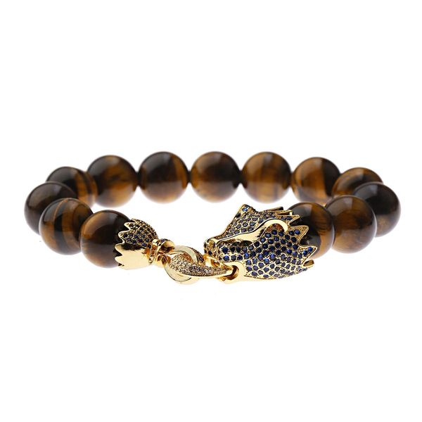 bangle luxury 12mm tiger eye stone beads bracelet men gold silver color dragon head charms zircon bracelet for women men gift, Black
bangle luxury 12mm tiger eye stone beads bracelet men gold silver color dragon head charms zircon bracelet for women men gift, Black