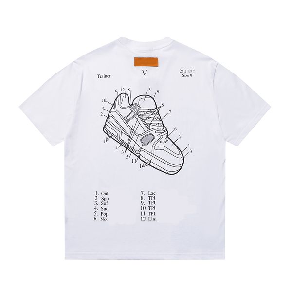 designer t-shirt men's and women's luxury brand tees shoes pattern printing cotton t-shirt summer round neck short-sleeved fashion, White;black
designer t-shirt men's and women's luxury brand tees shoes pattern printing cotton t-shirt summer round neck short-sleeved fashion, White;black