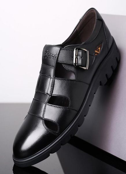 summer mens slippers genuine leather sandals outdoor casual men leather sandals for beach shoes hombre hollow aerated shoes16080121, Black
summer mens slippers genuine leather sandals outdoor casual men leather sandals for beach shoes hombre hollow aerated shoes16080121, Black