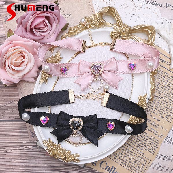 neck ties female customized handmade japanese sweet cute heart shape ribbon bow stickers necklace collar for women 230519, Blue;purple
neck ties female customized handmade japanese sweet cute heart shape ribbon bow stickers necklace collar for women 230519, Blue;purple