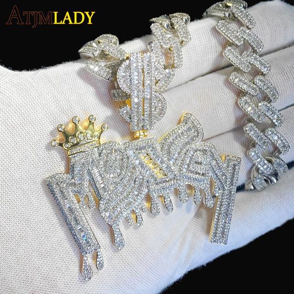 necklaces iced out money letters pendant crown dollar sign cubic zircon cz paved mens charm necklace hip hop jewelry with rope chain, Silver
necklaces iced out money letters pendant crown dollar sign cubic zircon cz paved mens charm necklace hip hop jewelry with rope chain, Silver