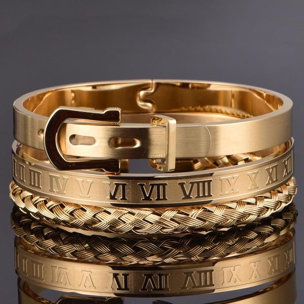 bangle 3pcs/set classic stainless steel bangle luxury cuff bracelets men fashion titanium steel type c twisted roman numeral bangle, Black
bangle 3pcs/set classic stainless steel bangle luxury cuff bracelets men fashion titanium steel type c twisted roman numeral bangle, Black
