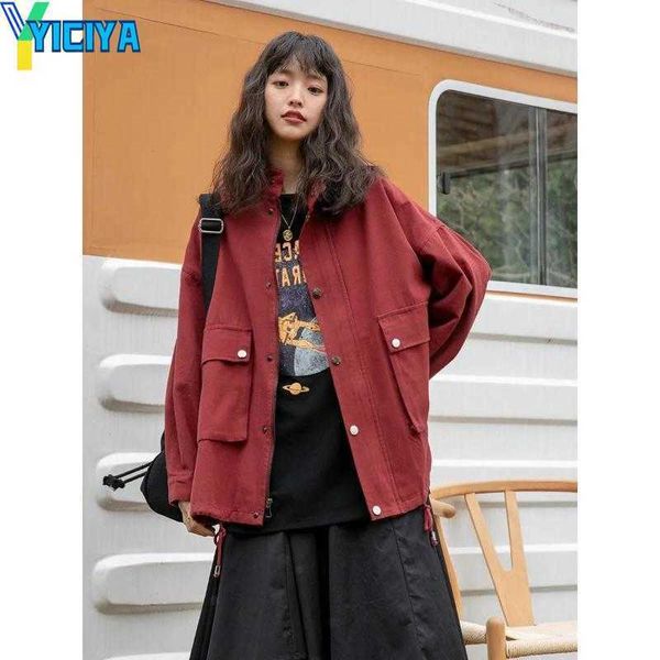 yiciya women's trench coats 2023 women's jacket coat spring autumn retro loose short windbreaker female solid long single-breasted, Tan;black
yiciya women's trench coats 2023 women's jacket coat spring autumn retro loose short windbreaker female solid long single-breasted, Tan;black