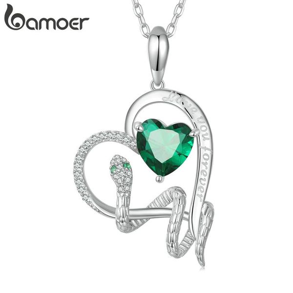necklaces bamoer authentic green cz snake pendant necklace cat unicorn geometric heart neck chain for women birthday gift fine jewelry, Silver
necklaces bamoer authentic green cz snake pendant necklace cat unicorn geometric heart neck chain for women birthday gift fine jewelry, Silver