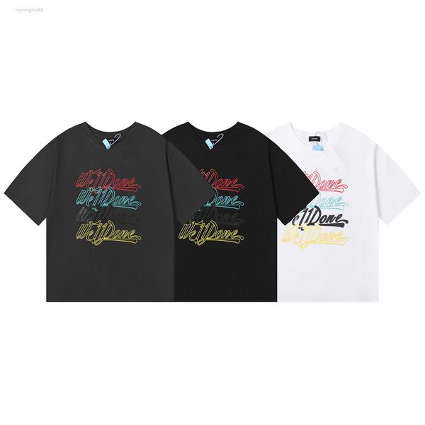 spring/summer new welldone shirt creative letter printing neck short sleeve batch lb2x, White;black
spring/summer new welldone shirt creative letter printing neck short sleeve batch lb2x, White;black