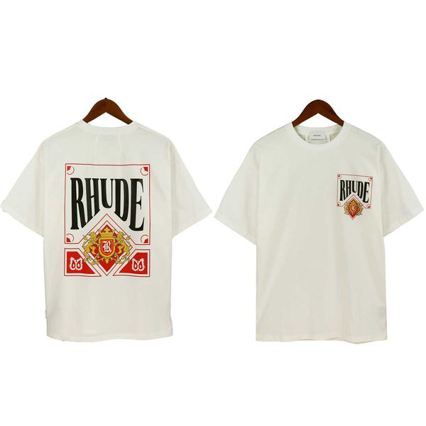 2023 men t shirt short sleeve rhude tess designer casual fashion american men's and women's poker printed loose t-shirt, White;black
2023 men t shirt short sleeve rhude tess designer casual fashion american men's and women's poker printed loose t-shirt, White;black