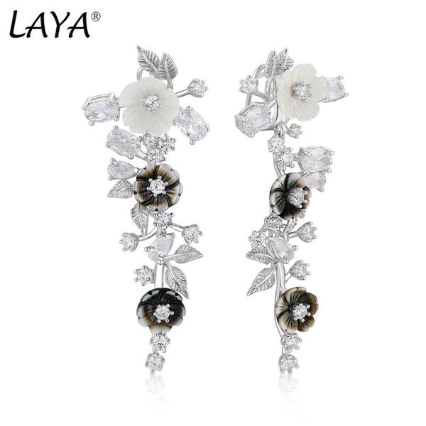 knot laya 925 sterling silver summer style luxury jewelry zircon natural shell flower drop earrings for women
knot laya 925 sterling silver summer style luxury jewelry zircon natural shell flower drop earrings for women