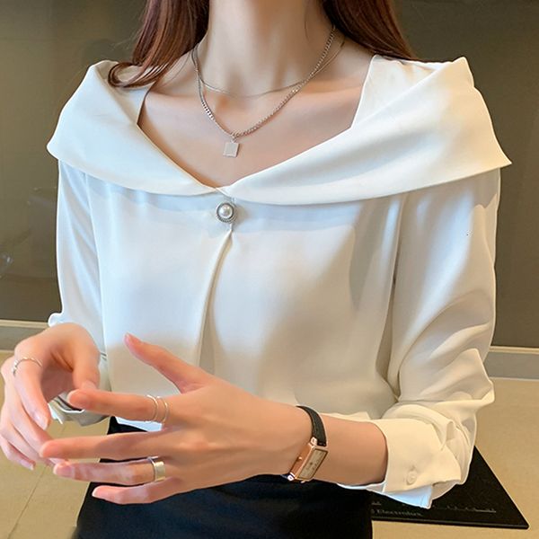 womens blouses shirts autumn women vneck white chiffon blouse shirt long sleeve blusas mujer de moda femme d620 230519
womens blouses shirts autumn women vneck white chiffon blouse shirt long sleeve blusas mujer de moda femme d620 230519