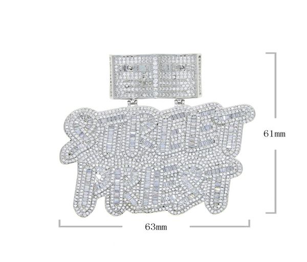 new iced out new styles hip hop letter street pkiest pendant with full cubic zircon paved punk necklace with gold silver plated bi1476291