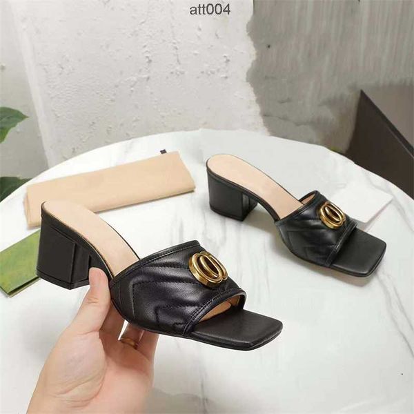new women's slippers mid heel designer leather fashion embroidered summer chunky heel sandals 5.5cm with box size 35-44''gg&#, Black
new women's slippers mid heel designer leather fashion embroidered summer chunky heel sandals 5.5cm with box size 35-44''gg&#, Black