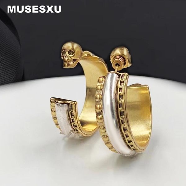 huggie 2022 jewelry baroque style brand luxury vintage golden skull earrings in two metallic colors for women's party jewelry gift, Golden;silver
huggie 2022 jewelry baroque style brand luxury vintage golden skull earrings in two metallic colors for women's party jewelry gift, Golden;silver