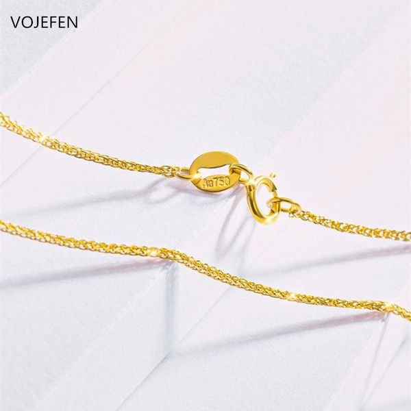necklaces vojefen 18k real gold rope chains necklaces women's jewelry and accessories yellow/white/rose gold chokers female luxury good, Silver
necklaces vojefen 18k real gold rope chains necklaces women's jewelry and accessories yellow/white/rose gold chokers female luxury good, Silver