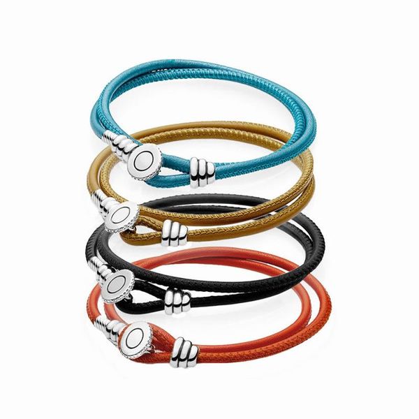 bangle loveright double loop genuine leather panstyle bracelets 925 silver buckle fit original beads charms jewelry making, Black
bangle loveright double loop genuine leather panstyle bracelets 925 silver buckle fit original beads charms jewelry making, Black