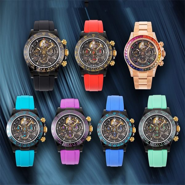 montre de luxe mens watches 40mm chronograph mechanical movement ceramic coil luxury watch wristwatches hollow out design, Slivery;brown
montre de luxe mens watches 40mm chronograph mechanical movement ceramic coil luxury watch wristwatches hollow out design, Slivery;brown