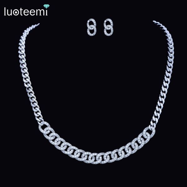 necklaces luoteemi new simple design micro paved shining cz crystal white goldcolor jewelry trendy long cuban link chain necklace gifts, Silver
necklaces luoteemi new simple design micro paved shining cz crystal white goldcolor jewelry trendy long cuban link chain necklace gifts, Silver