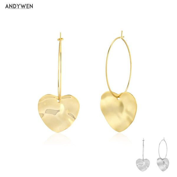 huggie andywen 100% 925 sterling silver gold big heart hoop piercing pendant love women fashion slim large wedding party jewels, Golden;silver
huggie andywen 100% 925 sterling silver gold big heart hoop piercing pendant love women fashion slim large wedding party jewels, Golden;silver