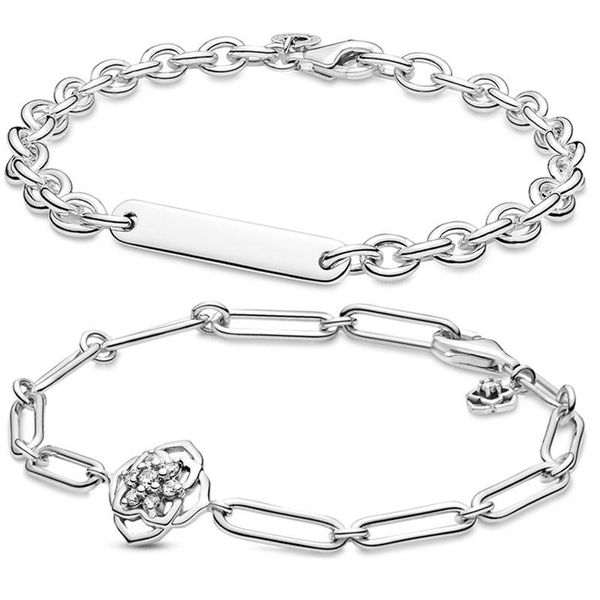bangle 925 sterling silver signature open flower petal link bracelet fit fashion bead charm trendy diy jewelry, Black
bangle 925 sterling silver signature open flower petal link bracelet fit fashion bead charm trendy diy jewelry, Black