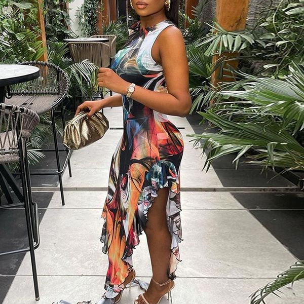 stylish women party dress solid color fashion print crewneck sleeveless irregular hip skirt buttock ladies summer outfits, White;black
stylish women party dress solid color fashion print crewneck sleeveless irregular hip skirt buttock ladies summer outfits, White;black