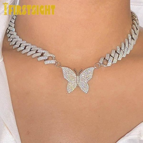 necklaces 12mm iced out bling cz miami cuban link chain butterfly necklace choker 2 row 5a cz bling necklace women hip hop jewelry, Silver
necklaces 12mm iced out bling cz miami cuban link chain butterfly necklace choker 2 row 5a cz bling necklace women hip hop jewelry, Silver