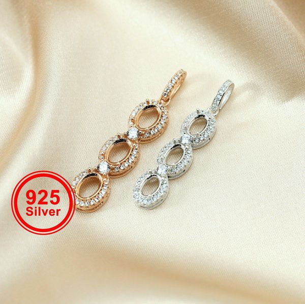 polish oval prong pendant settings three stones solid 925 sterling silver rose gold plated charm bezel diy gemstone 1421162, Blue
polish oval prong pendant settings three stones solid 925 sterling silver rose gold plated charm bezel diy gemstone 1421162, Blue