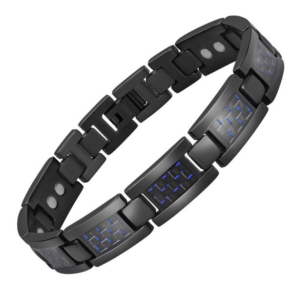 bangle blue carbon fibre ta2 titanium bracelet for men's fashion health double care bio magnetic cuff bracelets bangles, Black
bangle blue carbon fibre ta2 titanium bracelet for men's fashion health double care bio magnetic cuff bracelets bangles, Black