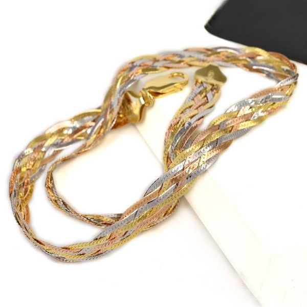 necklaces bocai new trendy s925 pure silver goldplated woman necklace italy threecolor silver sixwire braid fashionable clavicle chain
necklaces bocai new trendy s925 pure silver goldplated woman necklace italy threecolor silver sixwire braid fashionable clavicle chain