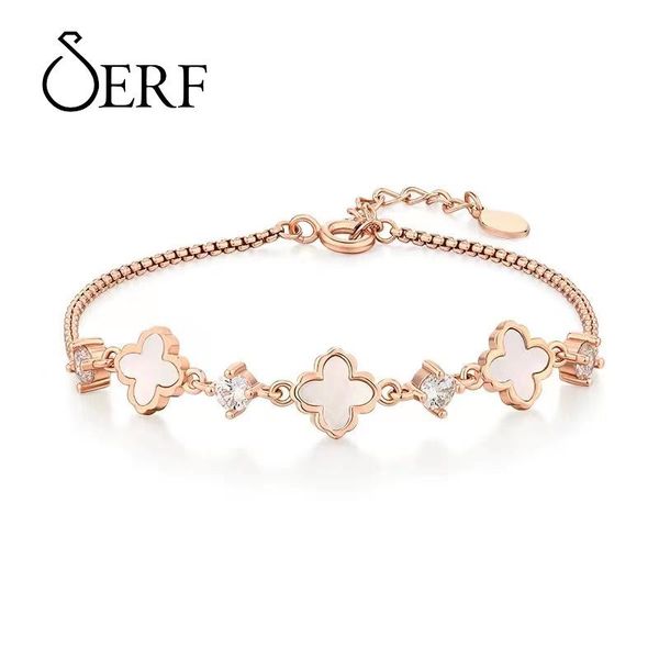 bangle jerf women bracelets authentic s925 sterling silver fritillaria fourleaf clover adjustable chain luxury bracelet jewelry bangle, Black
bangle jerf women bracelets authentic s925 sterling silver fritillaria fourleaf clover adjustable chain luxury bracelet jewelry bangle, Black