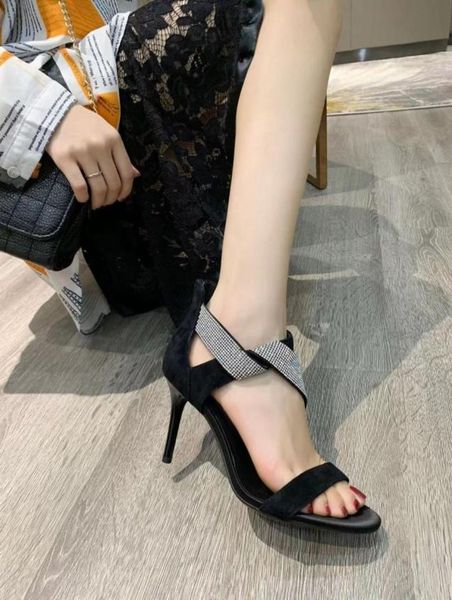 t2021041703 black suede rhinestone sandals cross ankle bling shiny 8cm heels party genuine leather6060213
t2021041703 black suede rhinestone sandals cross ankle bling shiny 8cm heels party genuine leather6060213