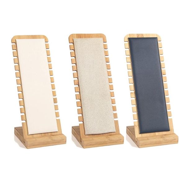 boxes bamboo jewelry display stand wood necklace easel showcase display holder stands, Black;white
boxes bamboo jewelry display stand wood necklace easel showcase display holder stands, Black;white