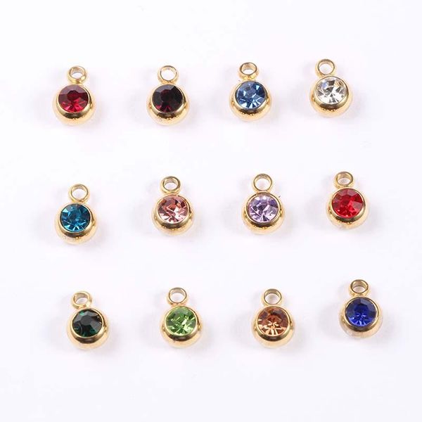 other jaymaxi 12 birthstone charms gold color round 6mm rhinestones stainless steel diy jewelry making 50pieces/lot
other jaymaxi 12 birthstone charms gold color round 6mm rhinestones stainless steel diy jewelry making 50pieces/lot