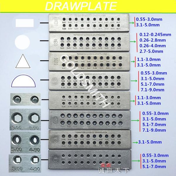 other tungsten carbide wire drawplate for jewelry making tools half round square triangle rectangle hexagon oval shape
other tungsten carbide wire drawplate for jewelry making tools half round square triangle rectangle hexagon oval shape