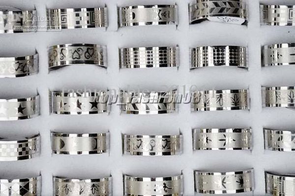 50pcslot silver stainless steel fashion mix style women mens rings whole jewelry r158 19976500
50pcslot silver stainless steel fashion mix style women mens rings whole jewelry r158 19976500