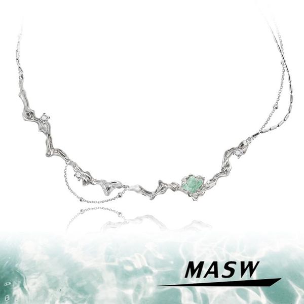 necklaces masw original design geometric green stone pendant necklace luxury jewelry silver color two layer chain necklace for women gift
necklaces masw original design geometric green stone pendant necklace luxury jewelry silver color two layer chain necklace for women gift