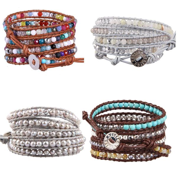 bangle kelitch new colorful stone woman bracelets handmade 5 wrap leather pearl bracelet man bangle summer fashion jewelry accessories, Black
bangle kelitch new colorful stone woman bracelets handmade 5 wrap leather pearl bracelet man bangle summer fashion jewelry accessories, Black