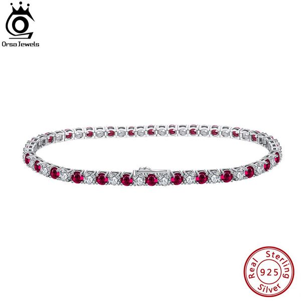 bangle orsa jewels tennis bracelet 925 sterling silver 3.0mm clear ruby cubic zirconia fashion women's chain bracelet jewelry sb138, Black
bangle orsa jewels tennis bracelet 925 sterling silver 3.0mm clear ruby cubic zirconia fashion women's chain bracelet jewelry sb138, Black
