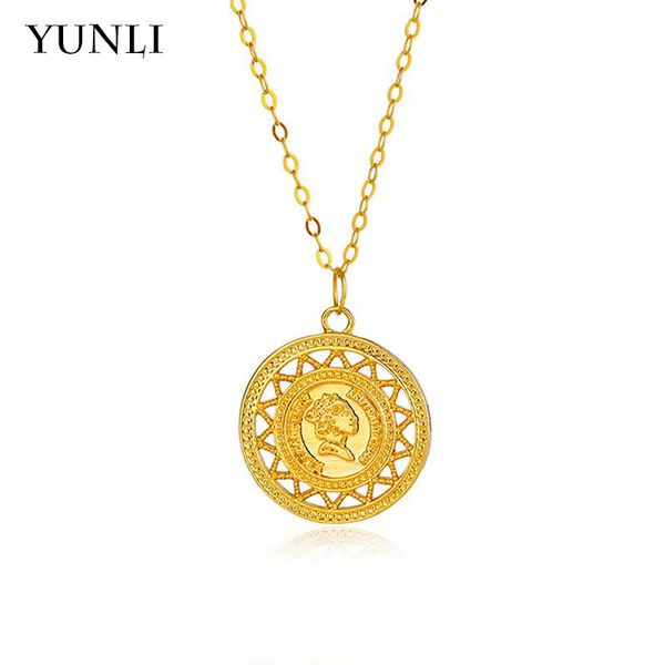 necklaces yunli real 18k gold pendant necklace vintage style with 18k gold chain for women fine jewelry gift pe031, Silver
necklaces yunli real 18k gold pendant necklace vintage style with 18k gold chain for women fine jewelry gift pe031, Silver