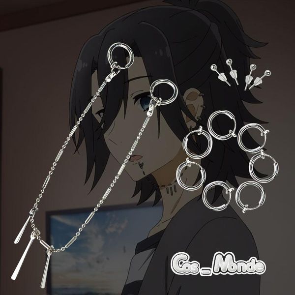 knot anime horimiya miyamura izumi earrings lip stud titanium steel cosplay prop, Silver
knot anime horimiya miyamura izumi earrings lip stud titanium steel cosplay prop, Silver