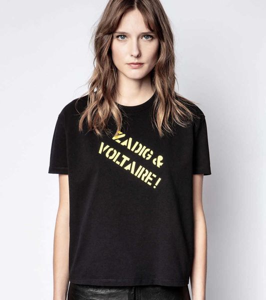 zadig voltaire summer cotton new women designer t shirt loose pure english letter flocking printed fashion short sleeve beach tees, White
zadig voltaire summer cotton new women designer t shirt loose pure english letter flocking printed fashion short sleeve beach tees, White