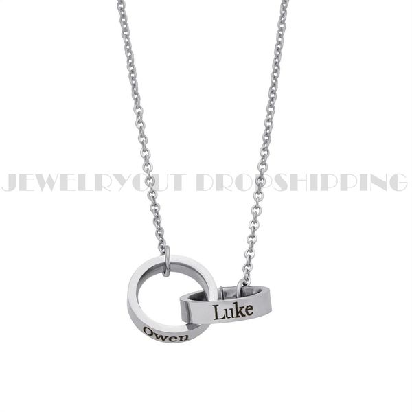necklaces 18k gold plating double name ring fashion necklace for men and women wedding custom necklace letter double ring pendant, Silver
necklaces 18k gold plating double name ring fashion necklace for men and women wedding custom necklace letter double ring pendant, Silver