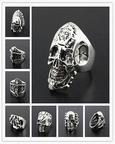 whole bulk lots 100pcs mix styles men039s punk rock silver skull metal alloy polished jewelry rings brand new7003570
whole bulk lots 100pcs mix styles men039s punk rock silver skull metal alloy polished jewelry rings brand new7003570