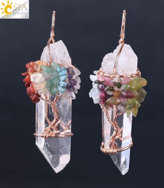 csja men big gemstone pendant women natural white crystal quartz 7 chakra tree of life rose gold handmade wire wrapped necklace ch8300206, Silver
csja men big gemstone pendant women natural white crystal quartz 7 chakra tree of life rose gold handmade wire wrapped necklace ch8300206, Silver