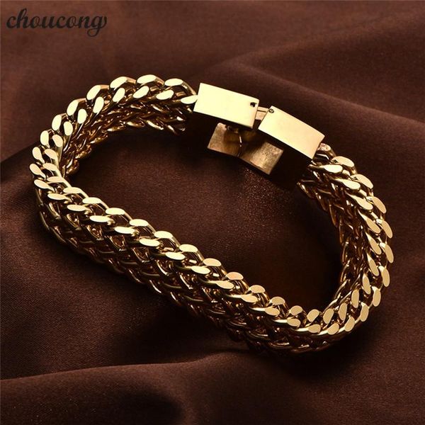 bangle choucong male hiphop 316l stainless steel bracelet length 20/22cm gold color popcorn chain bracelets for men rock jewerly, Black
bangle choucong male hiphop 316l stainless steel bracelet length 20/22cm gold color popcorn chain bracelets for men rock jewerly, Black