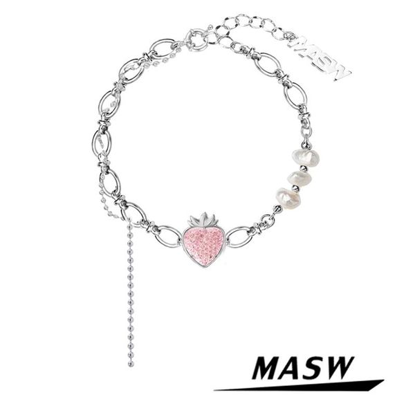 bangle masw popular style strawberry bracelet modern jewelry one layer brass chain bracelet for women girl party gifts, Black
bangle masw popular style strawberry bracelet modern jewelry one layer brass chain bracelet for women girl party gifts, Black