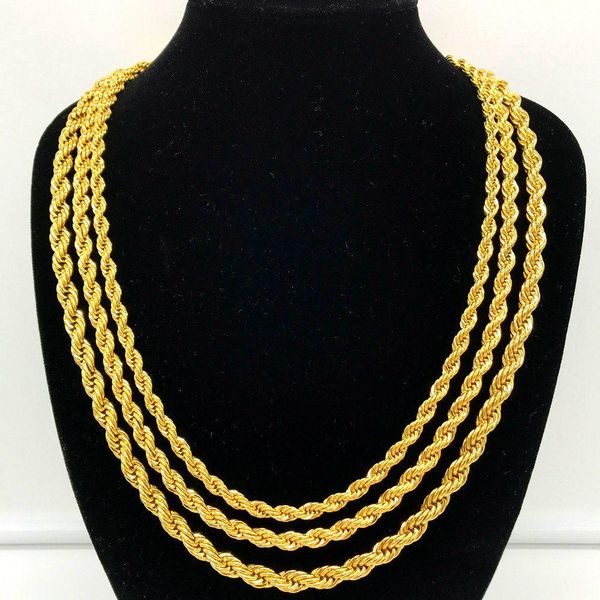 necklaces luxury 24k gold filled solid twisted chain men women jewelry fashion punk style 5mm 6mm 7mm full size for your choice, Silver
necklaces luxury 24k gold filled solid twisted chain men women jewelry fashion punk style 5mm 6mm 7mm full size for your choice, Silver